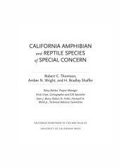 book California Amphibian and Reptile Species of Special Concern