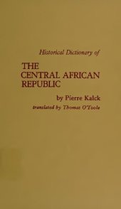 book Historical Dictionary of the Central African Republic