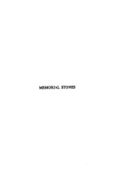 book Memorial stones : a study of their origin, significance, and variety