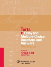 book Siegel's Torts: Essay and Multiple-Choice Questions and Answers