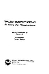 book Walter Rodney Speaks: The Making of an African Intellectual