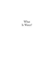 book What Is Water?: The History of a Modern Abstraction