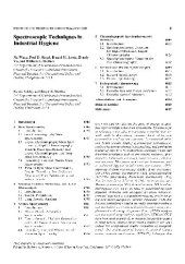 book Spectroscopic Techniques in Industrial Hygiene