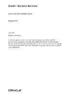 book Oracle Dynamic Services. User's and Administrator's Guide