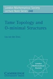 book Tame topology and O-minimal structures