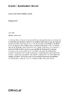 book Oracle Syndication Server. User's and Administrator's Guide