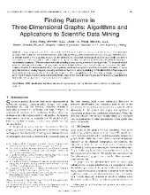 book Finding Patterns in Three-Dimensional Graphs: Algorithms and Applications to Scientific Data Mining