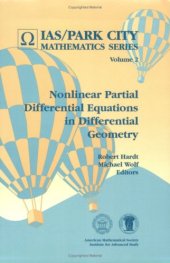 book Nonlinear partial differential equations in differential geometry