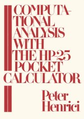 book Computational analysis with the HP-25 pocket calculator