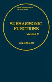 book Subharmonic functions.