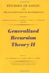 book Generalized Recursion Theory II: Proceedings of the 1977 Oslo Symposium