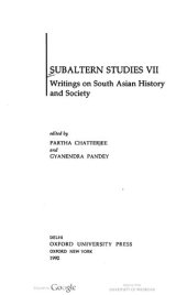 book Subaltern Studies: Writings on South Asian History and Society: 007