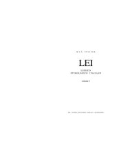 book LEI. Lessico etimologico italiano (Ab-alburnus)