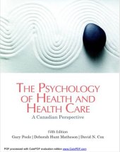 book The Psychology of Health and Health Care, A Canadian Perspective