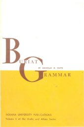 book Buriat Grammar