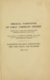 book Narratives of Early Pennsylvania, West New Jersey and Delaware 1630-1707