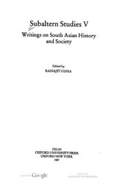 book Subaltern Studies V: Writings on South Asian History and Society