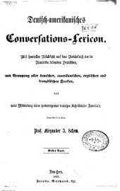 book Deutsch-amerikanisches Conversations-Lexicon Mit spezieller Rücksicht auf das Bedürfnis der in Amerika lebenden Deutschen