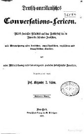 book Deutsch-amerikanisches Conversations-Lexicon Mit spezieller Rücksicht auf das Bedürfnis der in Amerika lebenden Deutschen