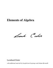 book Elements of Algebra