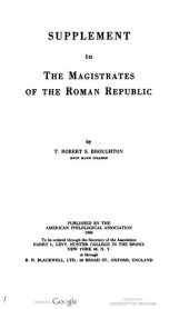 book Supplement to the Magistrates of the Roman Republic