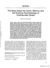 book Bessel A. van der Kolk - The Body keeps the Score. Memory and the Evolving Psychobiology of Posttraumatic Stress.