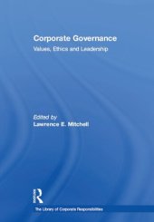 book Corporate Governance: Values, Ethics and Leadership