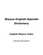 book Wayuu-English-Spanish Dictionary