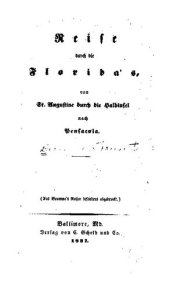 book Reise durch die Floridas, von St. Augustine durch die Halbinsel nach Pensacola