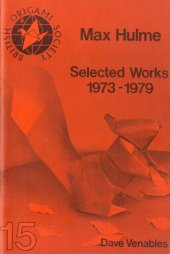 book Max Hulme: Selected Works (1973-1979)