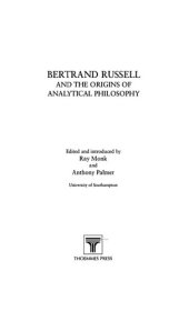 book Bertrand Russell and Origins of Analytical Philosophy