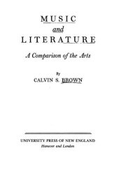 book Music and Literature : A Comparison of the Arts