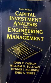 book Capital Investment Analysis for Engineering and Management 3rd Edition