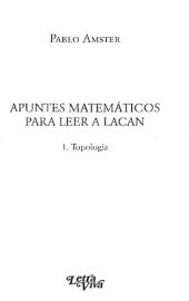 book Apuntes Matematicos Para Leer A Lacan 1