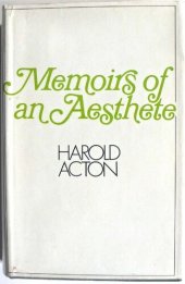 book Memoirs of an Aesthete