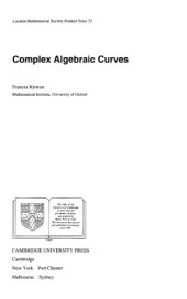 book Complex algebraic curves