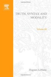 book Truth, syntax and modality: Proceedings Philadelphia, 1970
