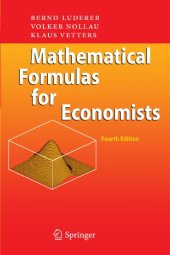 book Mathematical formulas for economists