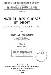 book Nature des Choses et Droit