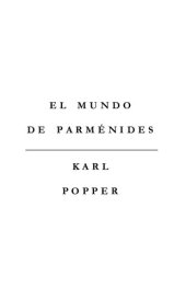 book El mundo de Parménides