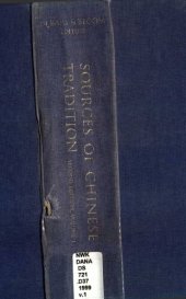 book Sources of Chinese Tradition, Volume 1: From Earliest Times to 1600