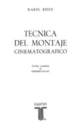 book Teoría del montaje cinematográfico