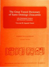 book The Great Tzotzil Dictionary of Santo Domingo Zinacantán