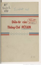 book Diễn-từ của Thống-Chế Pétain