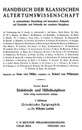 book 1.5. Griechische Epigraphik.  3., völlig neubearbeitete Auflage