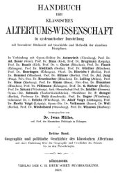 book 3. Geographie und politische Geschichte des klassischen Altertums