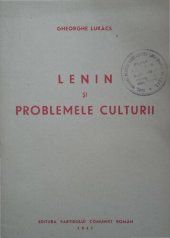 book Lenin și problemele culturii