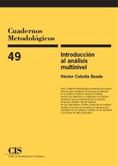 book Introducción al análisis multinivel