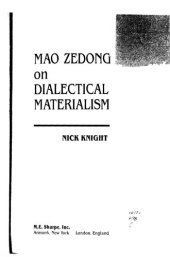 book Mao Zedong on dialectical materialism : writings on philosophy, 1937