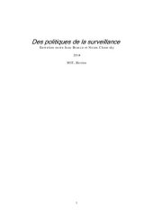 book Des politiques de la surveillance